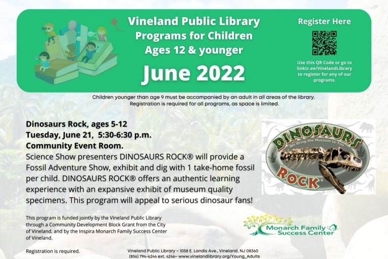 Science Show presenters DINOSAURS ROCK® will provide a Fossil Adventure Show, exhibit and dig with 1 take-home fossil per child. DINOSAURS ROCK® offers an authentic learning experience with an expansive exhibit of museum quality specimens. This program will appeal to serious dinosaur fans!