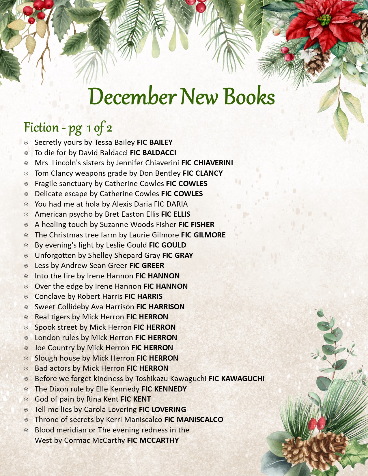 December New Books - Pg 1