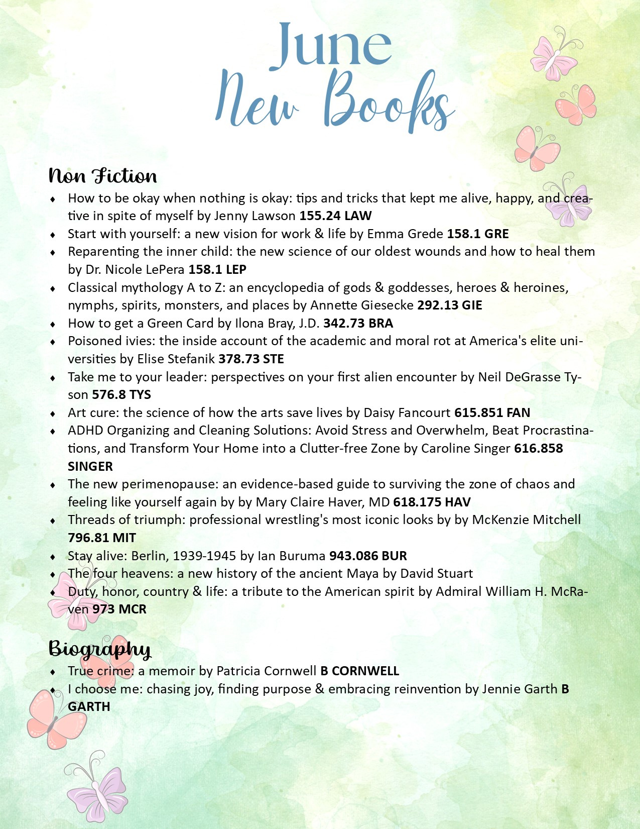 June New Books - pg 1